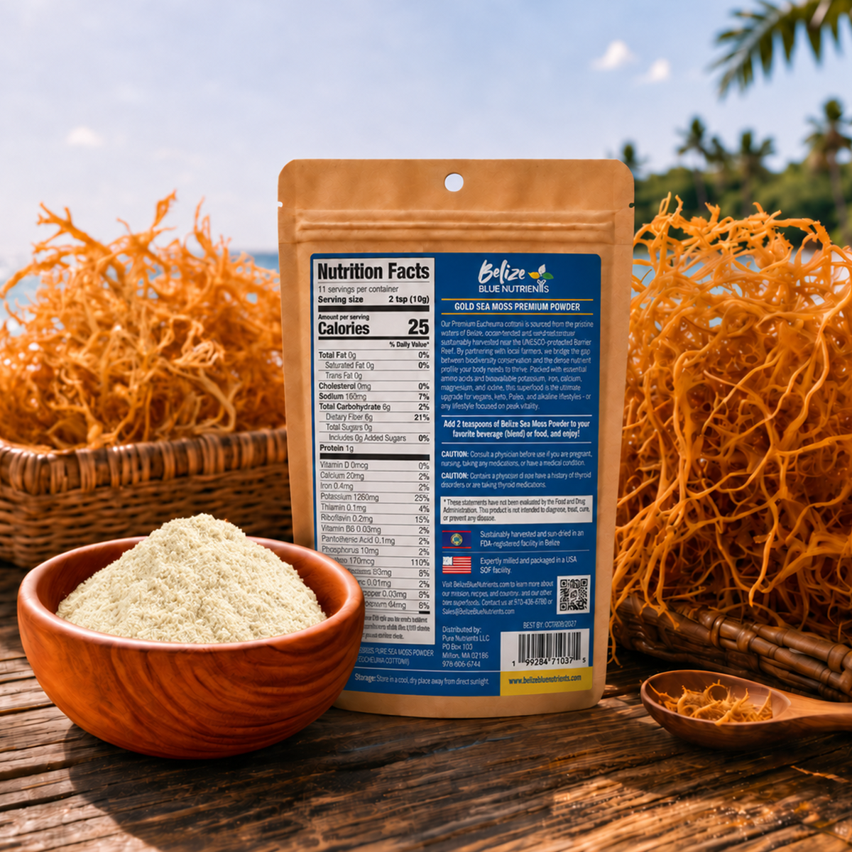 Belize Gold Sea Moss - Powder (Eucheuma Cottonii)