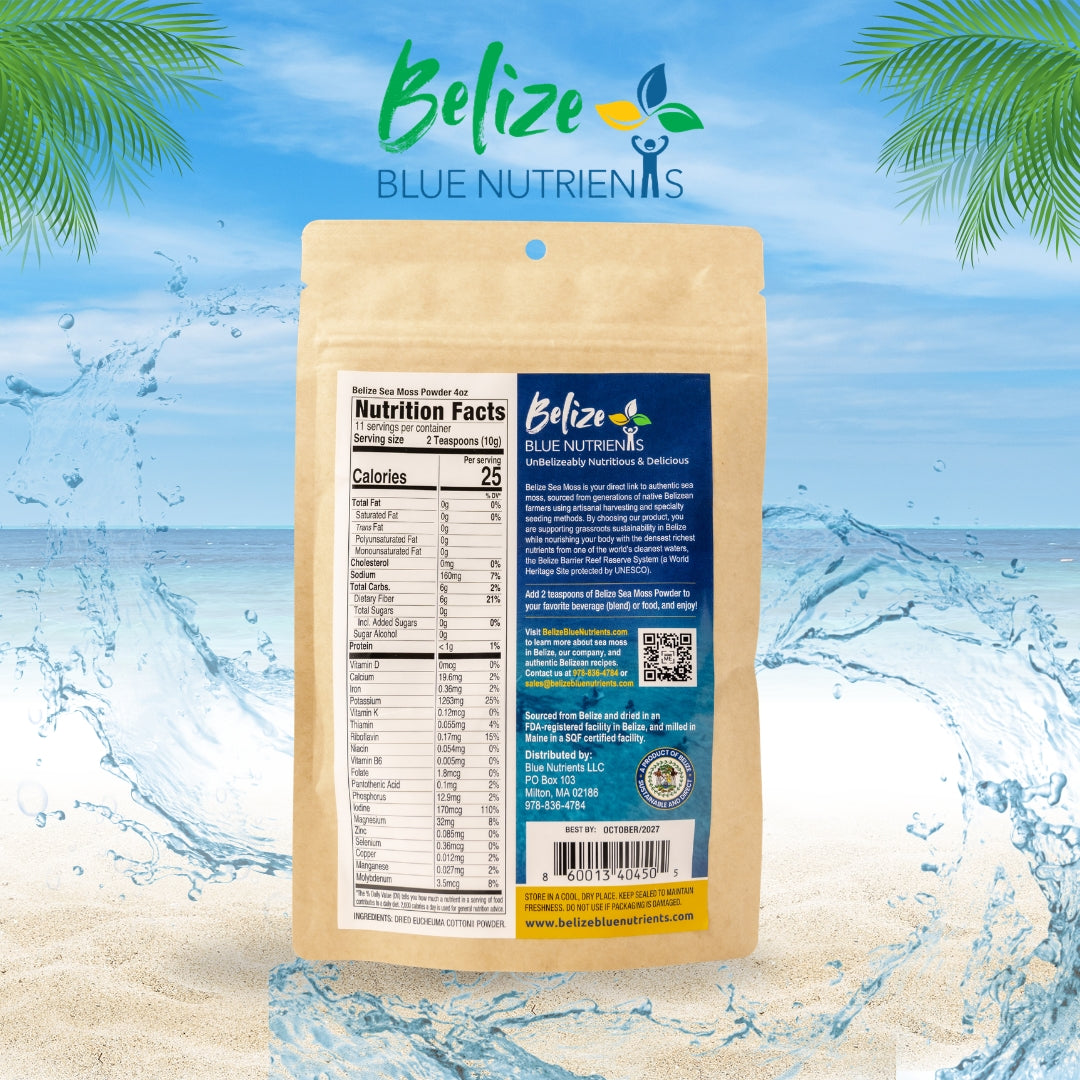 Belize Blue Nutrients Sea Moss Powder 4oz