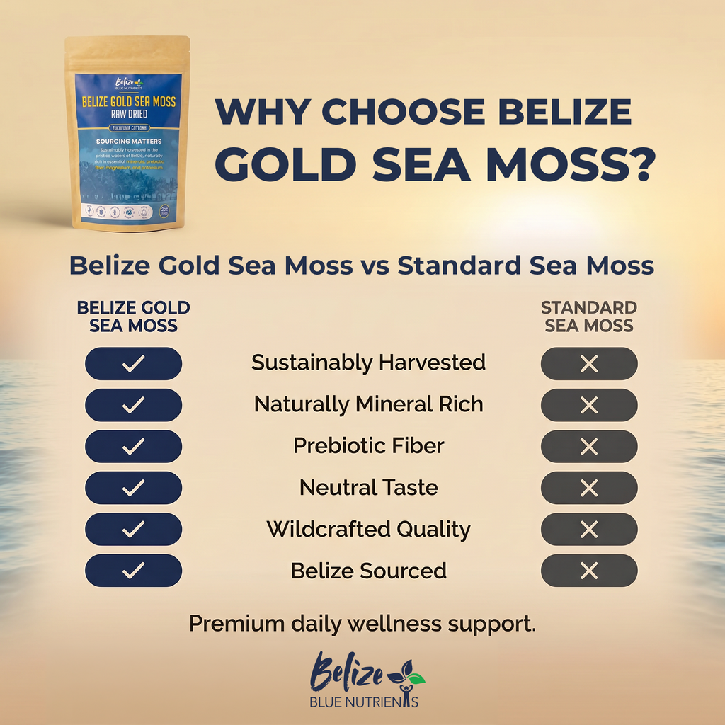 Belize Blue Nutrients Sea Moss - Eucheuma Cottonii - 4oz