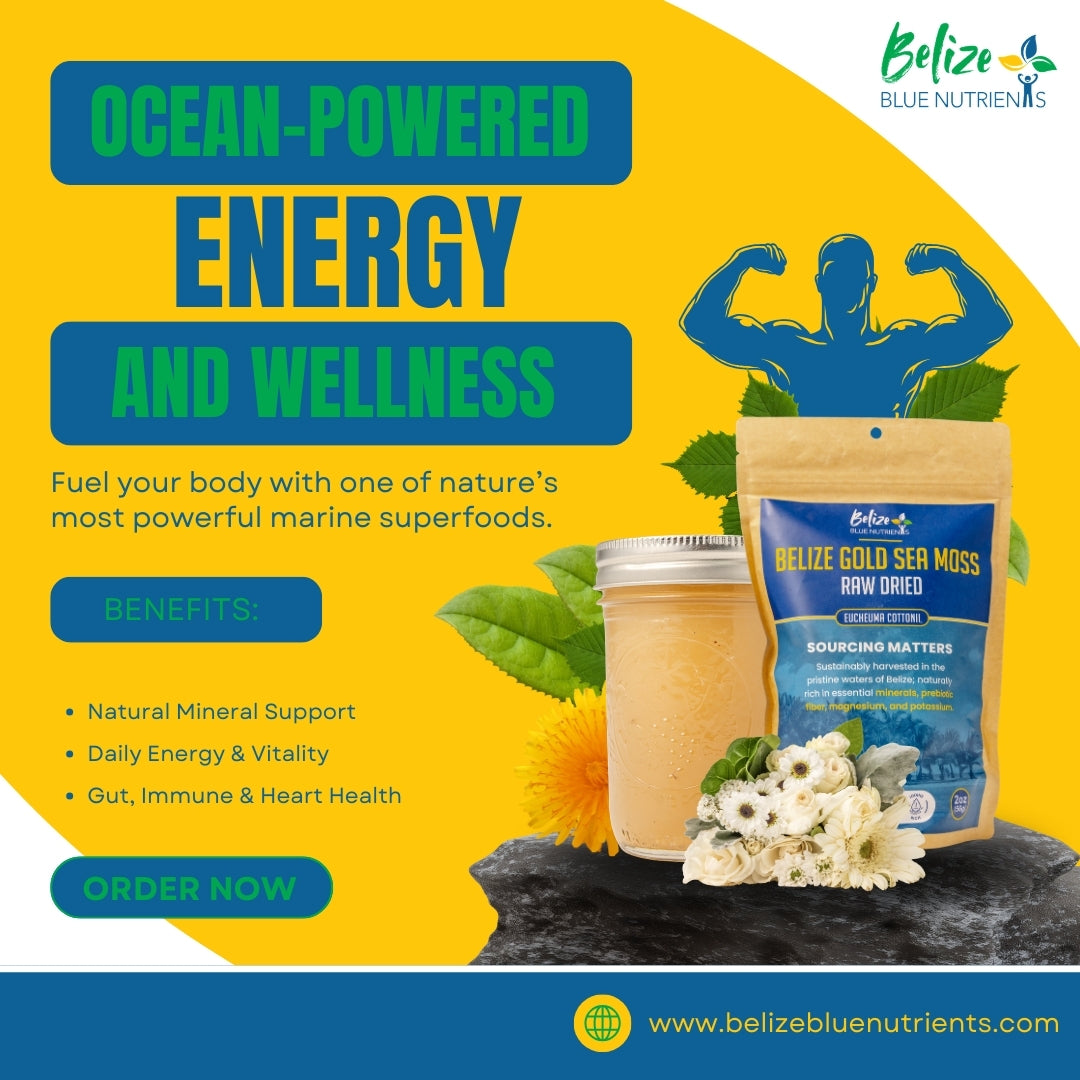 Belize Blue Nutrients Sea Moss - Eucheuma Cottonii - 2oz