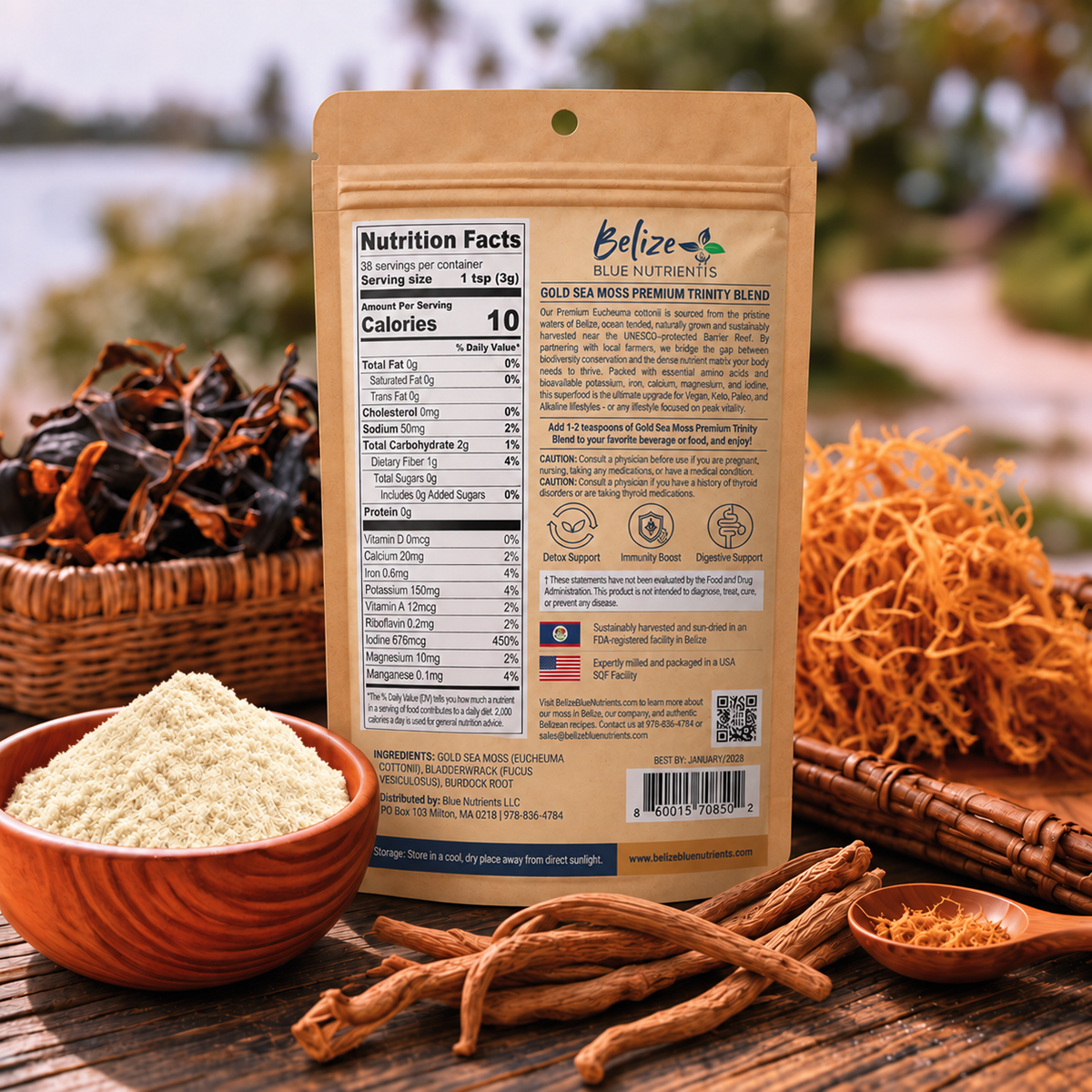Belize Gold Sea Moss Trinity Blend