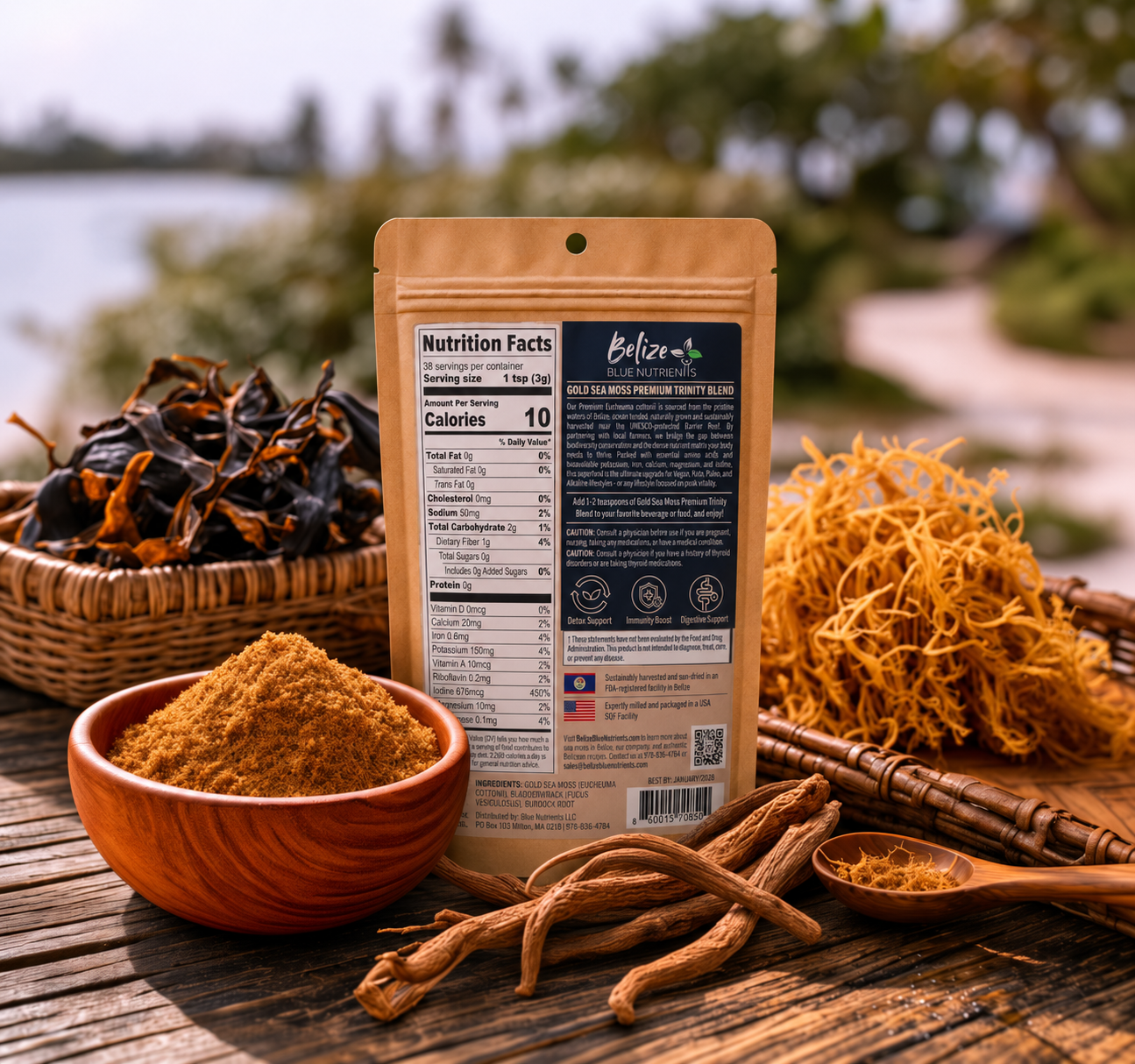 Belize Gold Sea Moss Trinity Blend