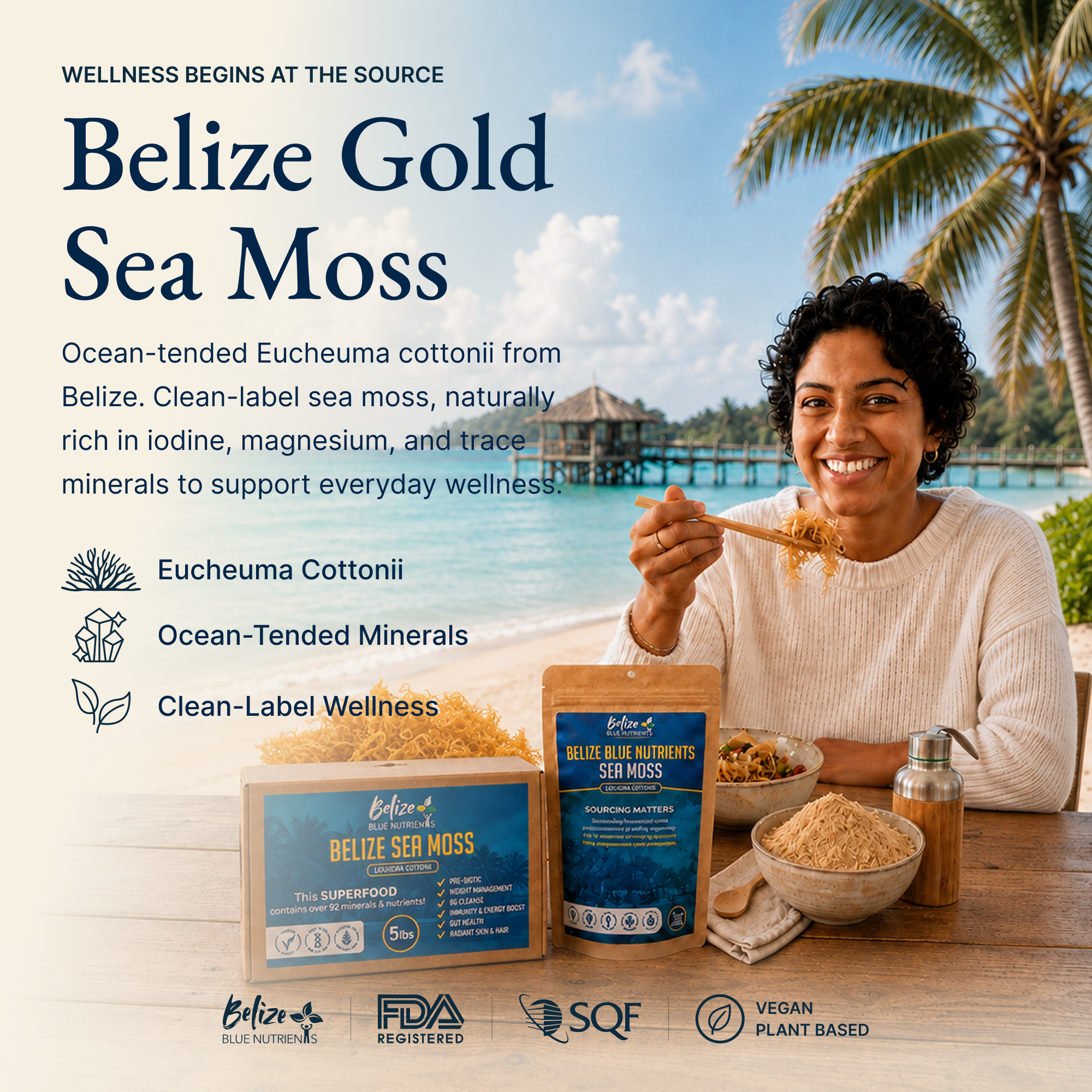 Belize Gold Sea Moss - Powder (Eucheuma Cottonii)
