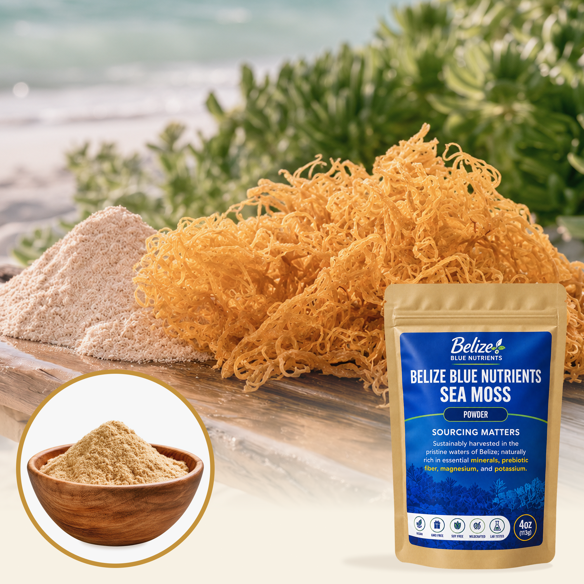 Belize Gold Sea Moss - Powder (Eucheuma Cottonii)