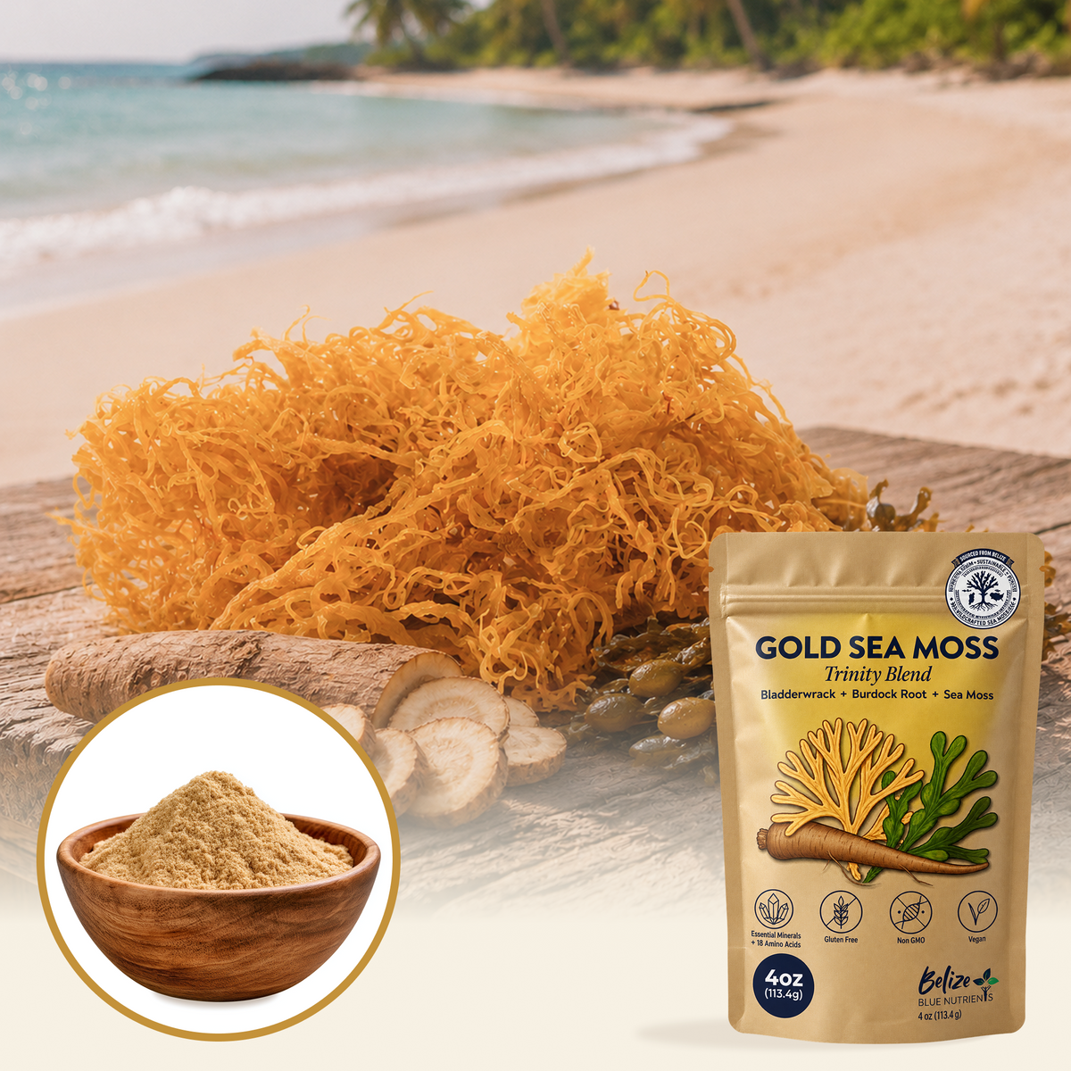 Belize Gold Sea Moss Trinity Blend