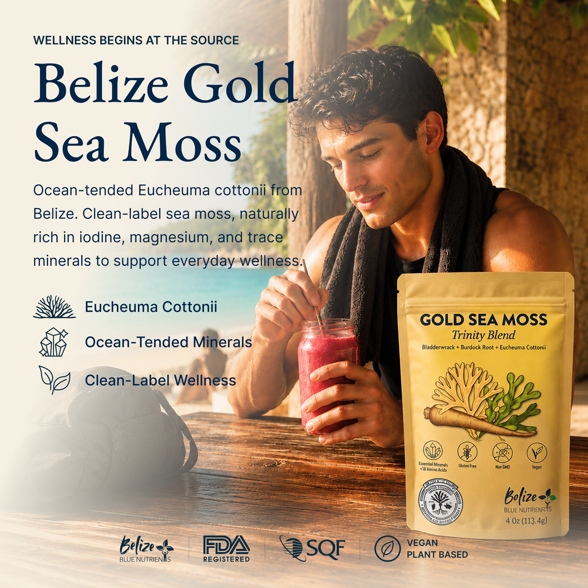 Belize Gold Sea Moss Trinity Blend